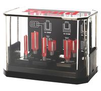 Freud Set Essential contenant 6 fraises pour bois avec des tranchants en métal dur HW, manche A=8 mm, D=8/10/12/16/18/20 mm - 88-30508P - F03FR04605