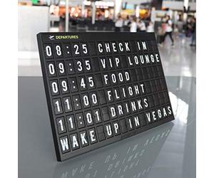 Freudenhaus - Panneau d’affichage avec lettres - façon gare ou aéroport - pour vos propres textes pour l’hôtellerie-restauration, les commerces et les fêtes