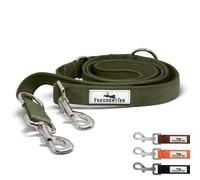 FREUDENTIER Laisse pour chien 2 m - Laisse réglable pour chien - Laisse robuste pour chiens de taille moyenne et grande taille réfléchissante - Modèle Clyde (vert, longueur 2 m / largeur 25 mm)