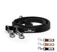 FREUDENTIER Laisse pour chien de 2 m - Laisse réglable - Rembourrage doux pour laisse robuste et agréable - Pour chiens de taille moyenne et grande - Modèle Clyde (noir, 25 mm)