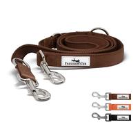 FREUDENTIER Laisse pour chien de 2 m - Laisse réglable - Rembourrage doux pour laisse robuste et agréable - Modèle Clyde (marron, 20 mm)