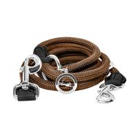 FREUDENTIER Laisse pour chien réglable de 3 m - Laisse à bandoulière pour chiens de taille moyenne et grande - Marron
