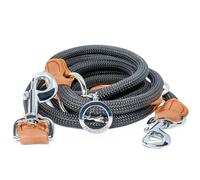 FREUDENTIER Laisse pour chien réglable de 3 m - Laisse à bandoulière pour chiens de taille moyenne et grande - Noir