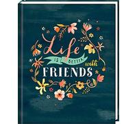 Freundebuch - Handlettering - Life is better with friends (Relié)