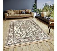 Freundin Home Collection Almas - Tapis Oriental à Poils Courts - Doux - Classique - pour Chambre à Coucher, Salle à Manger, Salon, Couloir, Cuisine - Crème - 160 x 230 cm