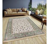 Freundin Home Collection Djamila - Tapis Oriental à Poils Courts - Tapis de salon Doux - Classique - pour Chambre à Coucher, Salle à Manger, salon, couloir - Vert - 195 x 300 cm