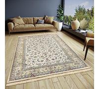 Freundin Home Collection Djamila Tapis Oriental à Poils Courts - Tapis Oriental - Doux et Classique - pour Chambre à Coucher, Salle à Manger, Salon, Couloir - Crème - 160 x 230 cm
