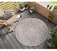 Freundin Home Collection Lilja Tapis Rond réversible pour intérieur et extérieur Ø 140 cm