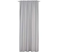 Freundin Home Collection Natural Moments Rideau à Passants uni Gris Opaque 255 x 130 cm