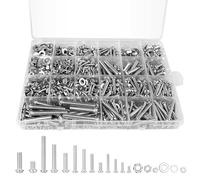 Frevoitna 1080 Pièces M3 M4 M5 M6 Autoforeuse, D'assemblage, Assortiment, Vis Ecrou, Boulons et Écrous, Vis et Écrous et Rondelles Assortiment Set, Kit de avec Boîte de Rangement