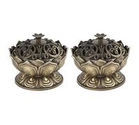 Frewurwer 2X BrûLeur D'Encens Support D'Encens de Fleur de Encensoir Fait À la Main pour Bouddhiste Décoration de Bureau Maison
