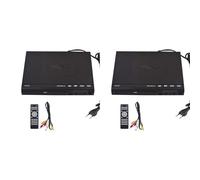Frewurwer 2X DVD-225 Lecteur DVD Domestique Lecteur Multimédia Numérique Sortie AV avec Télécommande pour TV Lecteur DVD VCD Prise UE