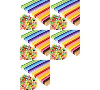 Frewurwer 6750 Feuilles de Bandes de Papier Étoiles, 27 Assortiments de Papiers Étoiles de Couleur Lucky Wish, Papier Étoiles Double Face pour Enfants et Adultes