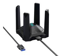 Frewurwer Carte Réseau sans WiFi 6 AX1800M, Récepteur WiFi USB 3.0, sans Pilote pour Win8/10/11