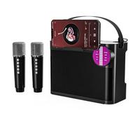 Frewurwer Haut-Parleur Portable Bluetooth sans Doucs Micros HiFi Stéréo Karaoke Subwoofer Power Family Party Haut-Parleur avec Titulaire de Téléphone Portable