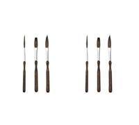 Frewurwer Kit de Pinceaux à Rayures, 6 Pinceaux Professionnels pour Rayures, Longs Traits, Écritures, Parchemins et Riggers