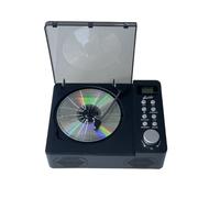 Frewurwer USB TF Card FM AUX Portable CD Player Retro Doudal Endeurs Bluetooth 5.3 Player CD Intégré de Fièvre Audio Black