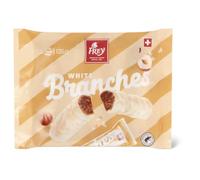 Frey Branches de chocolat blanc - 5 Snacks fourrées à la crème de noisettes - Fabriqué en Suisse - Lot de 5 bâtonnets de 27g chacune - Certifié UT (5, Chocolat blanc)