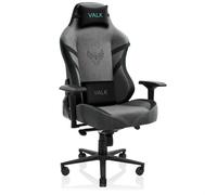 VALK Freya - Chaise Gaming en Tissu Premium Gris, Ergonomique, Pro (Mécanisme basculant, Accoudoirs 4D, Coussins à mémoire de Forme, Dossier inclinable, Piston Classe 4), Chaise Bureau.