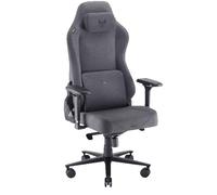 FREYA ELITE - Chaise Gaming Tissu Respirant Premium, Ergonomique, Accoudoirs 4D Métalliques, Inclinable, - Gris Anthracite