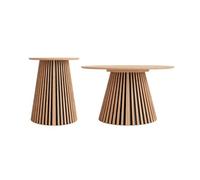 Freya - ensemble table basse et bout de canapé - Effet chêne