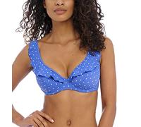Freya Jewel Cove High Apex Underwire Bikini Top with J Hook (7230),32FF,Azure