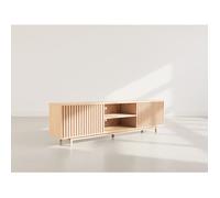 Freya - meuble tv 180 cm - 2 portes et 2 niches - Bois