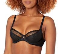 Freya Signature Underwire Plunge Bra Soutien-Gorge Plongeant, Transparent, Noir, 36E Femme