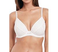 Freya Soiree Lace Padded Plunge Bra Soutien-Gorge Plongeant, Transparent, Blanc, 90G Femme