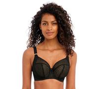 Freya Starlight Unlined Balcony Lace Underwire Bra Soutien-Gorge Corbeille, Semi-Transparent, Non Applicable, Noir, 75FF Femme