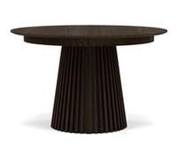 Freya - table à manger ronde extensible - effet bois foncé - 4 à 8 personnes - Bois