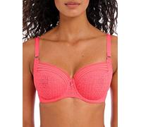Freya Viva Lace Underwire Side Support Bra Soutien-Gorge à Couverture Totale, Opaque, Corail ensoleillé, 32FF Femme
