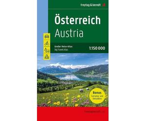 Freytag-Berndt Austria Big Travel Atlas 1:150,000 Hardback (Relié)
