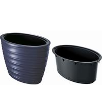 Freze Pot de fleurs avec pot intérieur pour l'intérieur et l'extérieur Résistant aux UV Résistant au gel Plastique ovale Anthracite