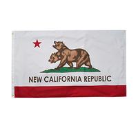 FRF FLAG Drapeau de la Californie de 1,2 x 1,8 m, drapeau double face de la République de Californie, drapeau NCR Fallout extérieur, avec 2 œillets en laiton et 4 rangées de points inférieurs