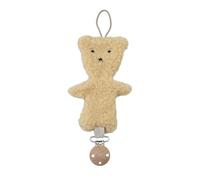 Frfik Attache-tétine pour bébé, attaches pour tétines,Porte-sucette pour bébé ours en peluche - Clip de support de jouet de dentition pour la plupart des sucettes de, attache-sucette apaisante