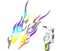 Frfik Autocollants et décalcomanies pour moto - Motif flammes cool - Emblème imperméable pour pare-chocs, boîte à outils, boîte aux lettres, fenêtre, bateau, skateboard