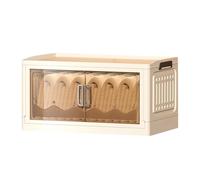 Frfik Bacs de Rangement Pliants et Transparents | Boîte de Rangement Empilable | Organisateur de Boîte Pliante Résistant et Porteur,Pour Jouets, Couvertures, Couettes, Literie,