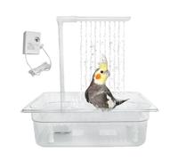 Frfik Baignoire d'oiseau Automatique - Douche de Perroquet à Propulsion USB | ABS Bath Bath avec Un système de Circulation d'eau pour Petits et Moyens Oiseaux comme calopsittes, Les perruches, Les c