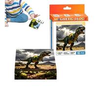 Frfik Blocs de Construction magnétiques,Jouet Construction éducatif à Motifs Dinosaures | Cubes d'assemblage magnétiques | pour garçons Filles école Classe Maternelle école à la Maison préscolaire