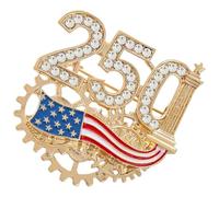 Frfik Broches Patriotiques Drapeau Américain | Métal Avec Strass Scintillant Et Brillant, Couleurs Du Drapeau Américain | Broche De Revers Du 4 Juillet | Pour Anciens Combattants Sacs À Dos Vestes, Se