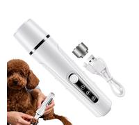 Frfik Broyeur à ongles pour chien - 14 cm - Coupe-ongles pour chiens | Silent Groom Pro 2025 Rechargeable par USB avec lumière LED et tête supplémentaire, outil de toilettage portable pour chiens et