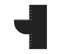 Frfik Carte d'amélioration - Outil de mise en forme de la ligne des cheveux - Guide de bord réutilisable avec indicateurs de mesure pour salon de coiffure, voyage, rendez-vous à domicile