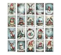 Frfik Cartes de vœux de Noël - Ensemble de vacances de 6 pouces | Cartes postales rétro en papier - d'hiver à collectionner de 20 pièces pour les, amis et la famille, idéales pour les cad