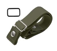 Frfik Ceinture Élastique Étirable Sans Boucle - Ajustable Élastique Invisible Confortable Unisexe - Boucle de Ceinture pour Femme et | pour Épouse Fille Amie Père Grand-Père Fils, Vert, Se référer à