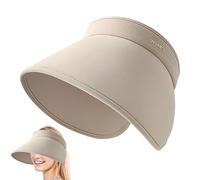 Frfik Chapeaux de à Dessus Ouvert - Visière intégrale en Soie glacée SPF50, Couvre-Chef Respirant réglable | Bouclier de Protection Anti-UV, Accessoire Indispensable pour la Plage et l'été, Article d