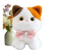 Frfik Chat en Peluche - Adorable et Doux de Dessin animé avec Cloche, Chats en Peluche - pour Filles et Adultes Amoureux des Animaux de Compagnie, Cadeau de Noël, Anniversaire, Pâques, Maison