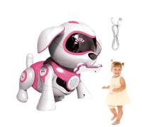 Frfik Chien Robot télécommandé,Chien Robot Chargement USB réaliste | Chiot robot intelligent à détection de gestes pour garçons, filles, Noël, vacances, anniversaire, maison, extérieur.