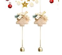 Frfik Cloches De Noël pour Porte | 2 Pièces Décorations Festives pour La Saison Hivernale Et Les Vacances | Décor en Or De Cloches De Noël,pour La Decoration Intérieure De La Maison Salon Mur Arbre