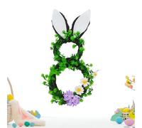 Frfik Couronne de Pâques pour Porte d'Entrée | Décorations D'Intérieur En Osier Avec Lapins - Couronne de Porte d'Entrée - Pour Le Manteau, La Cuisine, Le Salon, La Chambre, L'Entrée Et Le